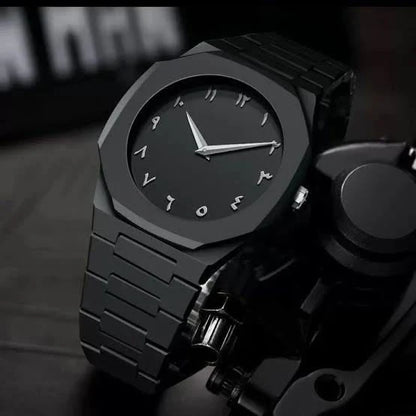 Premium Arabic Aura Black Dial Watch