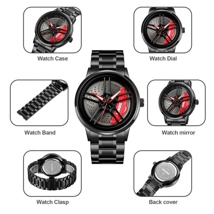 Men's Luxury Watch Rotary Sport Car Rim Watch For Men