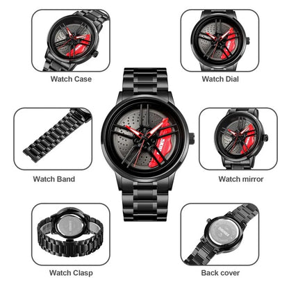 Men's Luxury Watch Rotary Sport Car Rim Watch For Men